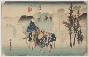 Aamun sumu tekijältä Ando or Utagawa Hiroshige