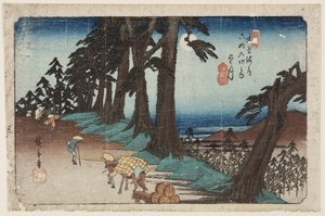 Nro 26, Mochizuki (värillinen puupainatus) tekijältä Ando or Utagawa Hiroshige
