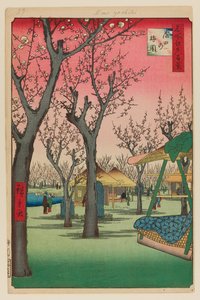 Luumupuutarha, Kamata (Kamata no Umezono) tekijältä Ando or Utagawa Hiroshige