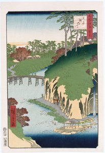 River of Waterfalls, Oji", sarjasta "Sata näkymää kuuluisista paikoista Edossa" tekijältä Ando or Utagawa Hiroshige