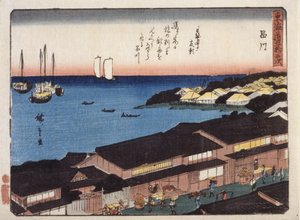 Shinagawa tekijältä Ando or Utagawa Hiroshige