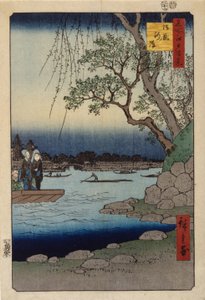 Tallin pengerrys (värillinen puupainatus) tekijältä Ando or Utagawa Hiroshige