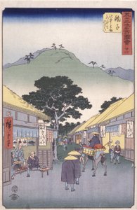 Asema 21, Maruko (värillinen puupainatus) tekijältä Ando or Utagawa Hiroshige