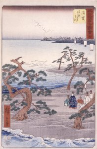 Station 30, Hamamatsu (värillinen puupainatus) tekijältä Ando or Utagawa Hiroshige