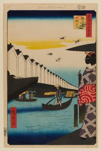 Yoroi Ferry, Koami-cho (Yoroi no Watashi Koami-cho) tekijältä Ando or Utagawa Hiroshige