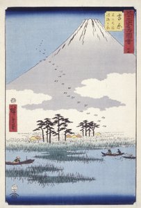 Yoshiwara: Fuji no Numa Ukishimagahara tekijältä Ando or Utagawa Hiroshige