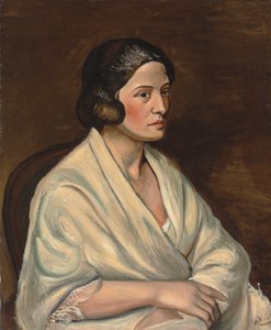 Naisen rintakuva, jolla on huivi päällään tekijältä Andre Derain