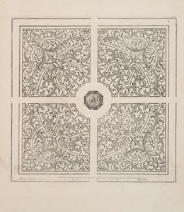 Design for Parterre, Theater des Plans et Jardinages, pub.1652 (kaiverrus) tekijältä André Mollet
