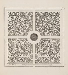 Design for Parterre, Theater des Plans et Jardinages, pub.1652 (kaiverrus) tekijältä André Mollet