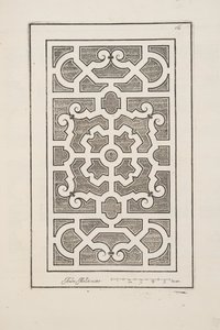 Design for Parterre, Theater des Plans et Jardinages, pub.1652 (kaiverrus) tekijältä André Mollet