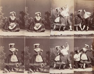 Eugenie Schlosser ja koralli, 1863. tekijältä Andre Adolphe Eugene Disderi