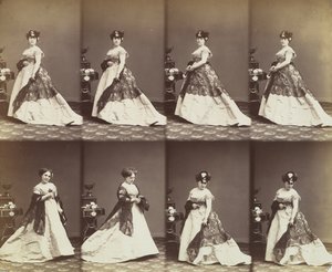 Louise Abigdon, 1866.  tekijältä Andre Adolphe Eugene Disderi