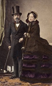 Disderin (1819-1889) Napoleon III ja keisarinna Eugenie - noin 1865 - Digitaalinen väritys