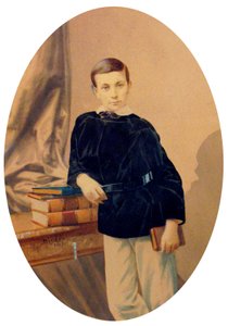 Monacon prinssi Albert I, n. 1860 (maalattu valokuva) tekijältä Andre Adolphe Eugene Disderi