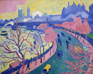 Charing Crossin silta, noin 1906 (öljy kankaalle). tekijältä Andre Derain