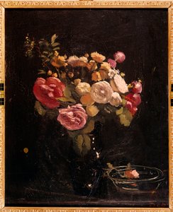 Ruusuja mustassa maljakossa, 20. vuosisata (öljy kankaalle) tekijältä Andre Derain