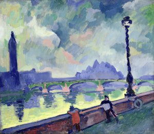 Näkymä Thamesiin Westminsterin sillalla, noin 1905-06. tekijältä Andre Derain