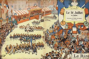 Bastille-päivän paraati, kuvitus Le Rirelle