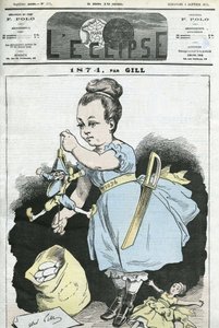 1874: nainen manipuloi nukkea. Kansi "" L