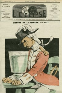 Absinttitunti, kuvitus Gillin runosta. Kansi "" L