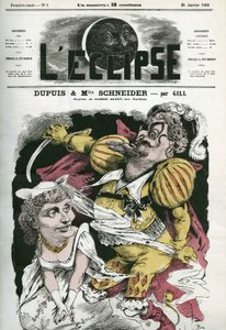 Beard-Bleue, oopperaruoka Offenbachin musiikista Varietes-teatterissa, Dupuis "Beard-Bleuena" ja Hortense Schneider Boulottena. Kansi "" L