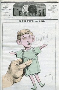 Karikatyyri Napoleon Eugene Louis Bonapartesta (1856-1879), Napoleon III:n pojasta. Kansi "" L