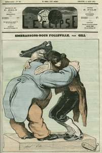 Sarjakuva "We Kiss Folleville", vaudeville, Eugene Labiche (1815-1888) ja Auguste Lefranc (1814-1878). Kansi "" L