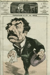 Sarjakuva Paulin Menier, ranskalainen näyttelijä. Kansi "" L