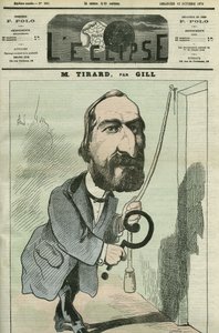 Sarjakuva Pierre Tirard (1827-1893), ranskalainen poliitikko. Kansi "" L
