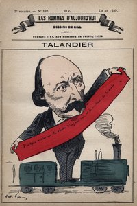Sarjakuva Alfred Talandierista (1822-1890) Englannin poliitikko elokuvasta "Les Hommes d