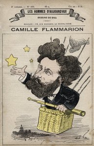 Sarjakuva Camille Flammarionista Englannin tiedemiehestä "Les Hommes d