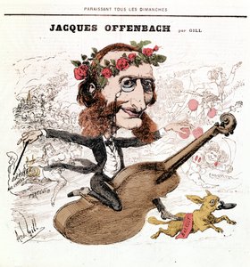 Jacques Offenbach (1819 - 1880), Gillin sarjakuva tekijältä Andre Gill