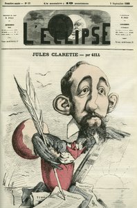 Jules Claretie (1840-1913), ranskalainen kirjailija, näytelmäkirjailija ja kriitikko. Kansi "" L