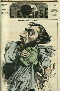 Leon Gambetta (1838-1882), ranskalainen poliitikko. Kansi "" L