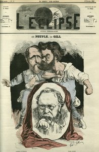 Les Peuples, Clement Duvernois (1836-1879), Pierre-Joseph Proudhon (1809-1865) ja Jules Valles (1832-1885), kirjailijat ja poliitikot. Kansi "" L