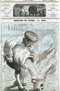 Poltetaan sokeria, karikatyyri Saksan joukkojen vetäytymisestä Ranskasta Frankfurtin sopimuksen mukaisesti 16. syyskuuta. Kansi "" L