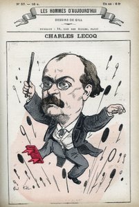 Ranskalaisen säveltäjän Alexandre Charles Lecocqin (1832-1918) muotokuva. Karikatyyri Gill, Paris. tekijältä Andre Gill