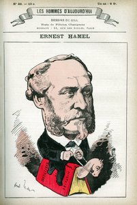 Ernest Hamelin (1826-1898), ranskalaisen lakimiehen ja poliitikon muotokuva. Gillin sarjakuva elokuvassa "Les Homme d