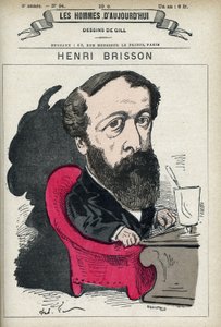 Eugene Henri Brissonin (1835-1912), ranskalaisen lakimiehen, toimittajan ja poliitikon muotokuva. Sarjakuva Gill, Paris. tekijältä Andre Gill