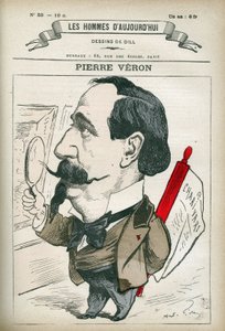 Pierre Veronin (1831-1900), ranskalaisen kirjailijan ja runoilijan muotokuva. Karikatyyri Gill, Paris. tekijältä Andre Gill