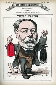 Ranskalaisen poliitikon Victor Poupinin (1838-1906) muotokuva. Gillin sarjakuva elokuvassa "Les Homme d