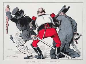 Tie Roomaan - he menivät sinne heiluttaen, Kolmannen tasavallan historia, osa I, Poliittinen historia, julkaisu 1933. tekijältä Andre Gill