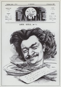 Ranskalaisen karikaturisti Andre Gillin omakuva (litho) tekijältä Andre Gill