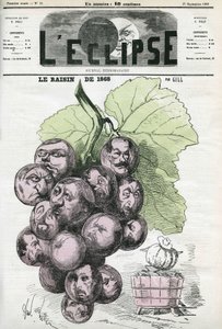 Vuoden 1868 viinirypäle, mieleen poikkeuksellinen sato. Kansi "" L