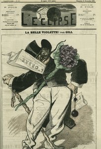 Kaunis violetti, kuva bonapartistien kannattajasta, sanomalehti "" L