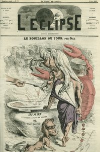 Päivän liemi, kuva sanalle "" of-meat", lihauute. Kansi "" L
