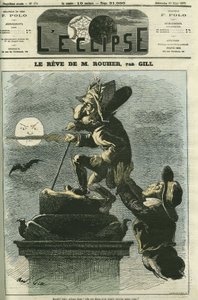 Rouherin, Eugene Rouherin (1814-1884), poliitikon, Napoleon III:n ministerin ja Bonapartistipuolueen johtajan unelma, hän haaveilee Napoleon III:n paluusta. Kansi "" L