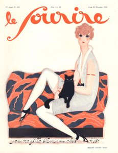 Le Souriren etukansi, joulukuu 1928 (värilitho) tekijältä Andre Stefan