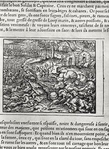 Laskeutuminen, teoksesta Cosmographie universelle, Andre Thevet, 1575. tekijältä Andre Thevet