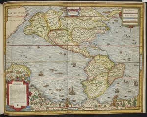Kartta "Aasiasta" (Amerikka), La Cosmographie Universelle, André Thevet